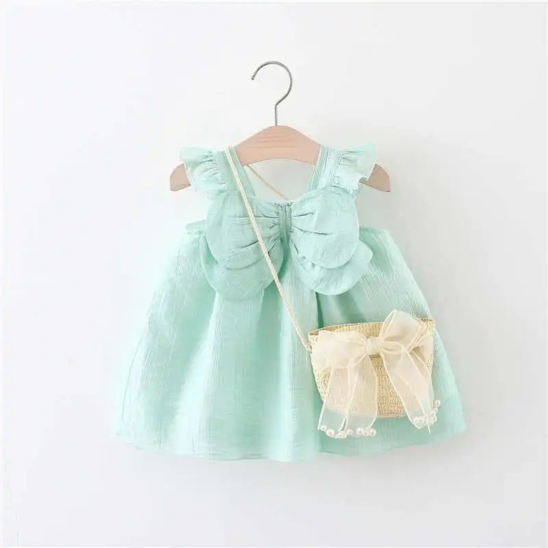 Wing Sleeve Beach Dress & Bag (Girls)