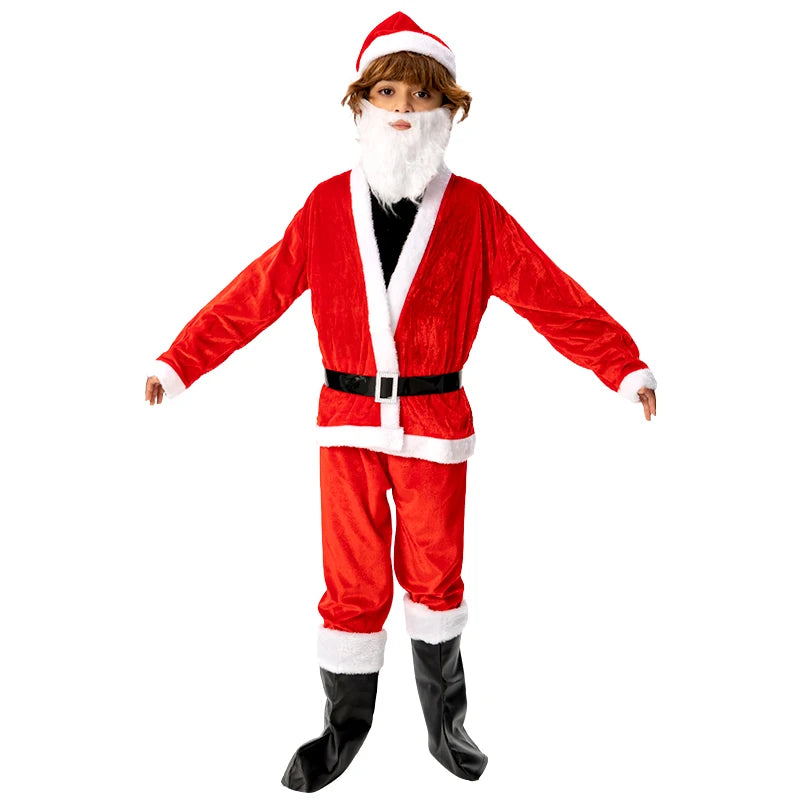 Boys Santa Costume Christmas Trousers & Belt for Kids