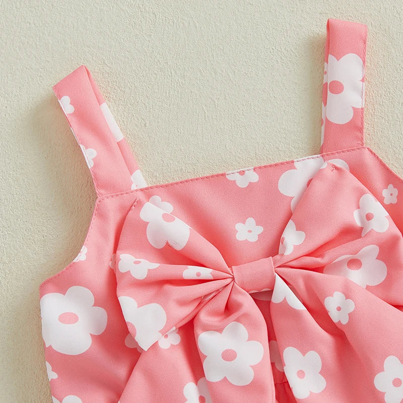 Toddler Floral Print Sleeveless Romper