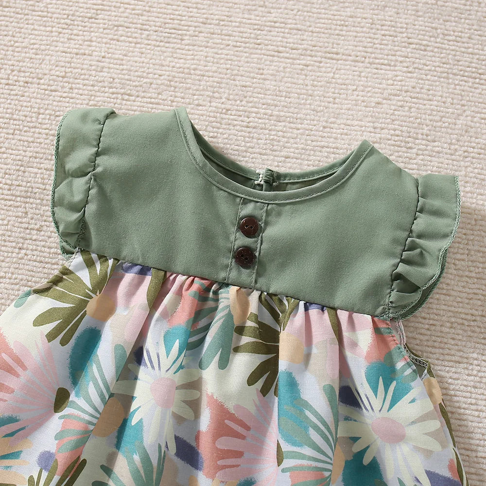 Summer Lace Pleated Dress with Hat (Girls, 0-3 Years)