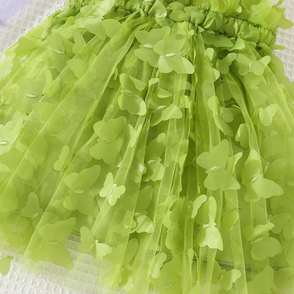 Butterfly Mesh Suspender Dress (Girls)