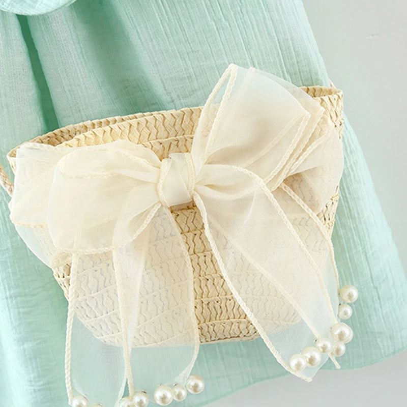 Wing Sleeve Beach Dress & Bag (Girls)