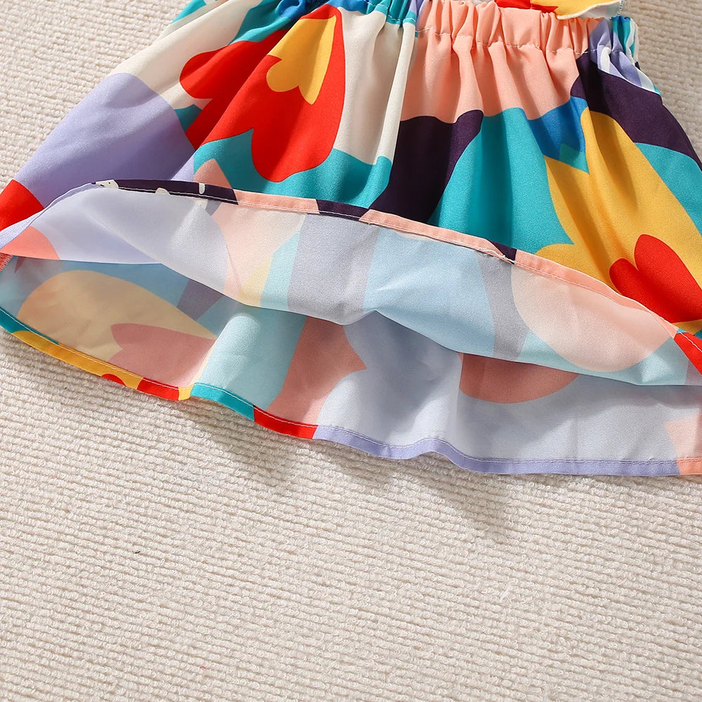 Girls' Graffiti Print Summer Set