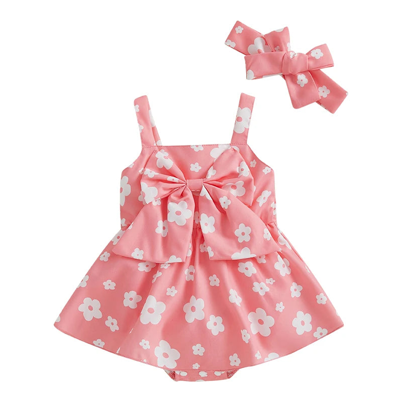 Toddler Floral Print Sleeveless Romper