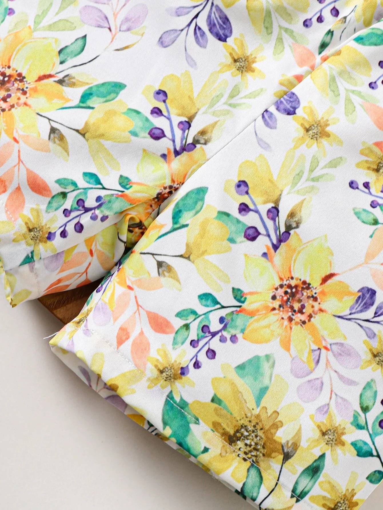 2-Piece Suspenders Top with Bow & Floral Shorts (For Girls 1-8 Years)