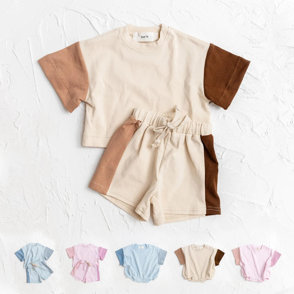 MOMSTAG Summer Cotton T-Shirt & Shorts Set