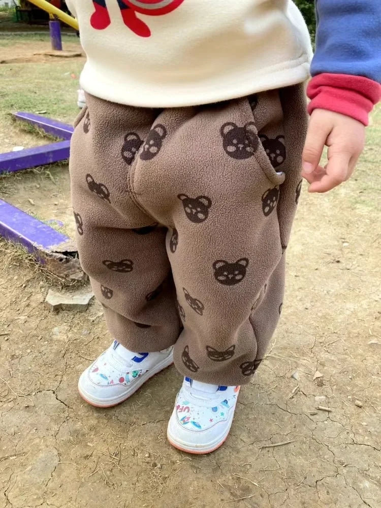 Plush Cotton Kids Winter Sweatpants 9M–6Y