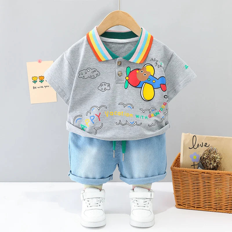 MOMSTAG Summer Baby T-Shirt & Shorts Set