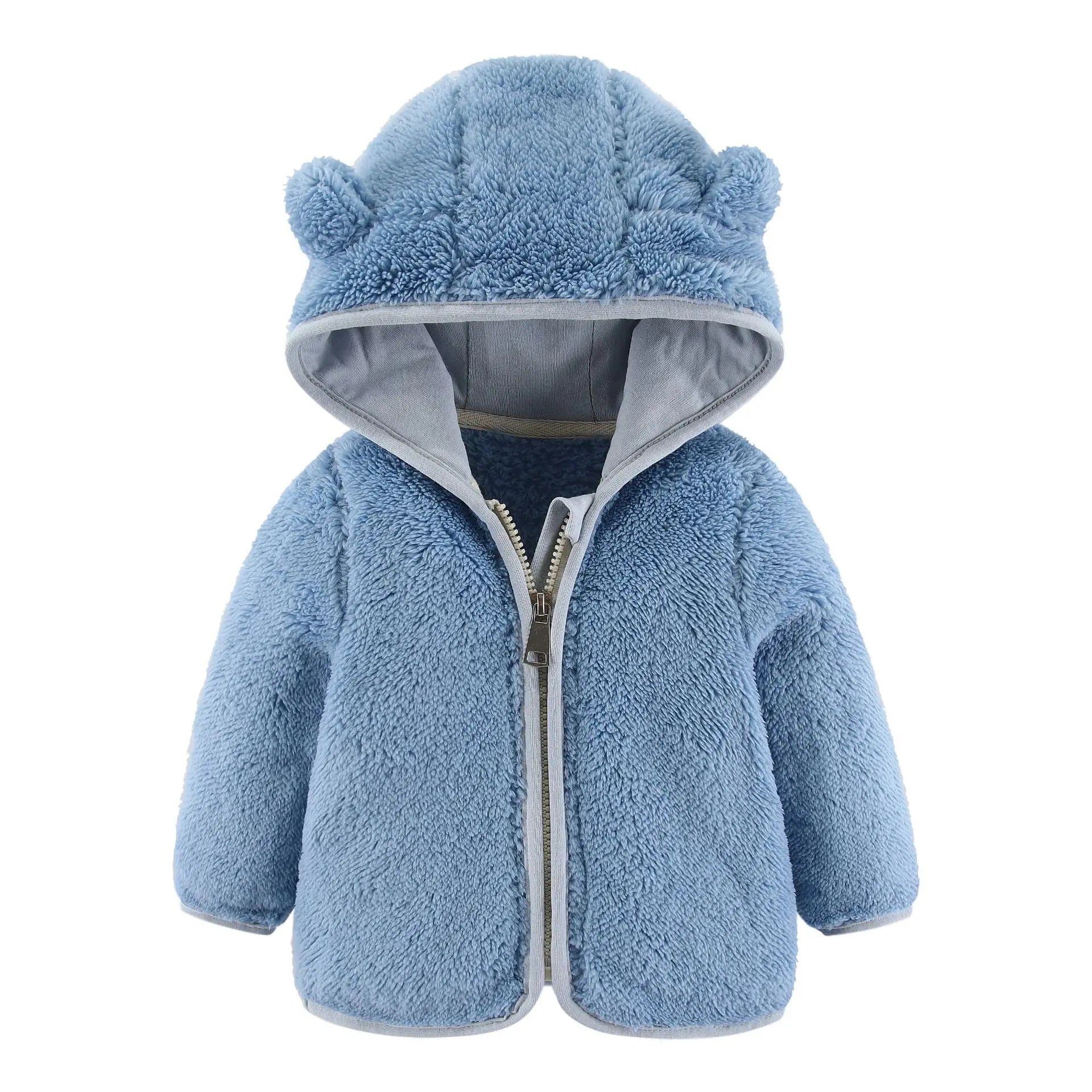Baby Bear Ears Fleece Hooded Jacket