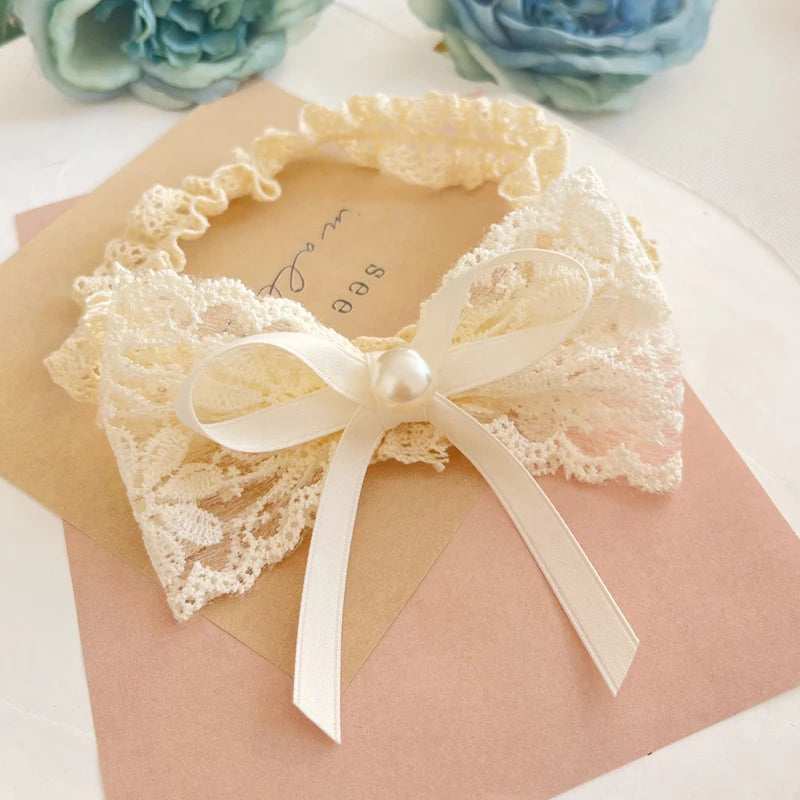 Princess Lace Baby Headband – Bow & Flowers