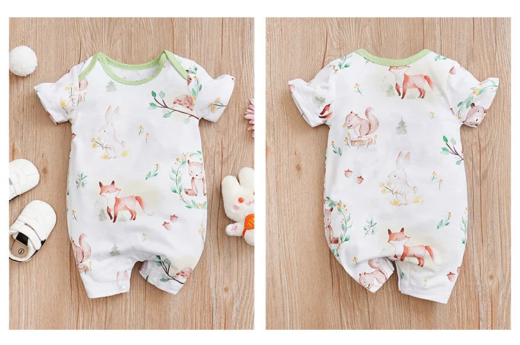 MOMSTAG Summer Cartoon Animal Print Bodysuit