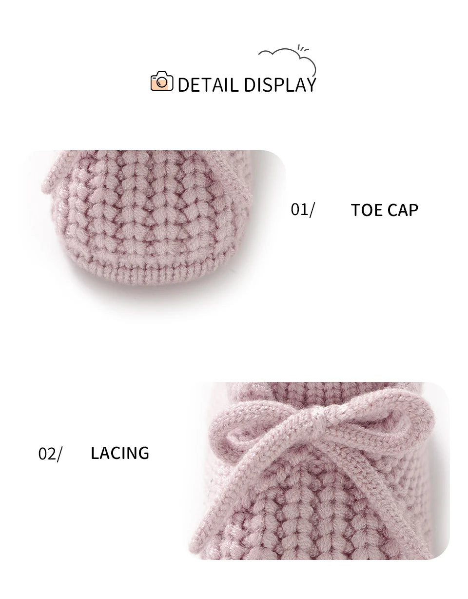 MOMSTAG Newborn Knitted Baby Shoes - Infant First Boots (0-18M)