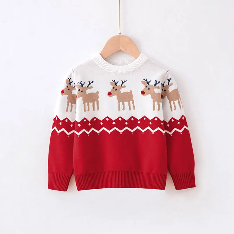 Kids Christmas Knitted Cotton Sweater
