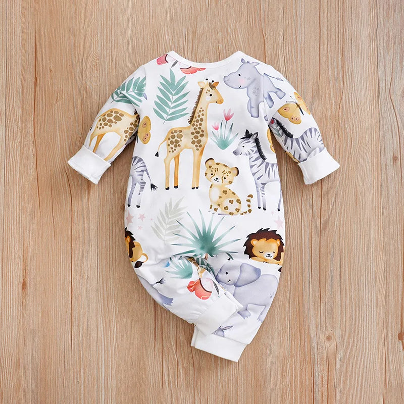 Newborn Cartoon Animal Bodysuit Romper