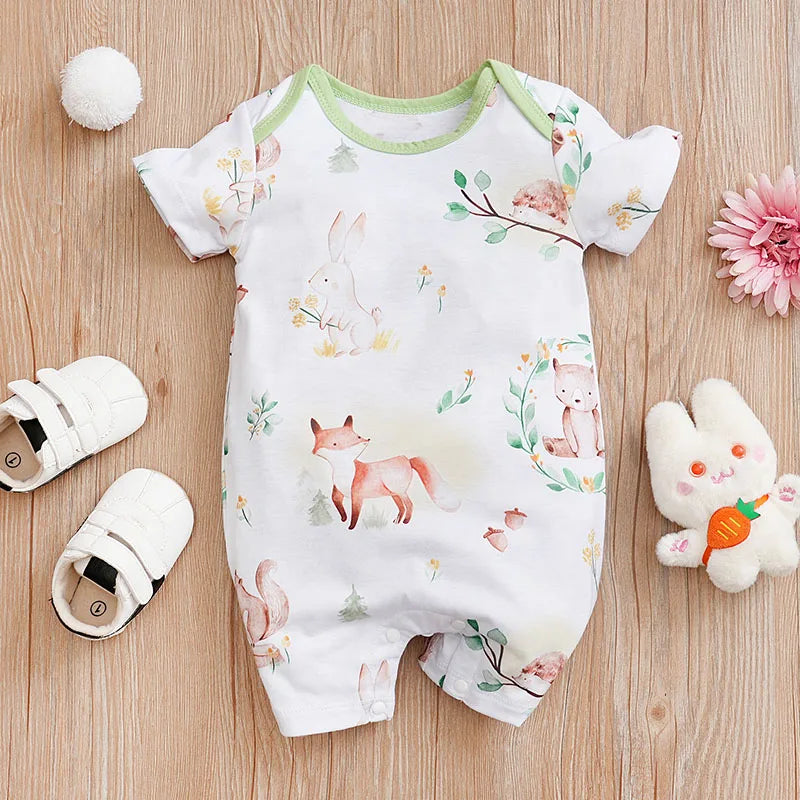 MOMSTAG Summer Cartoon Animal Print Bodysuit