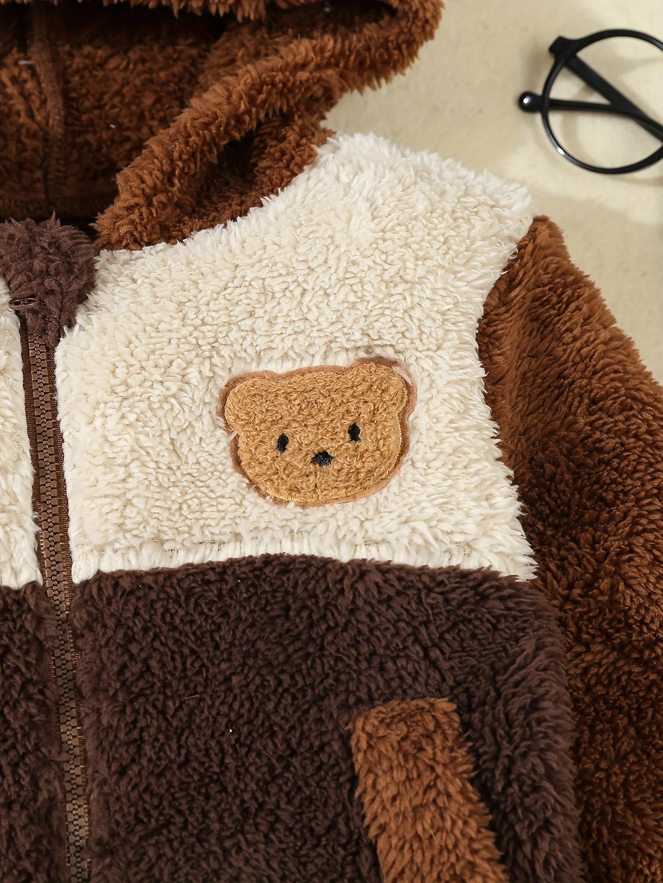 Unisex Plush Winter Hooded Jacket 6M-3Y