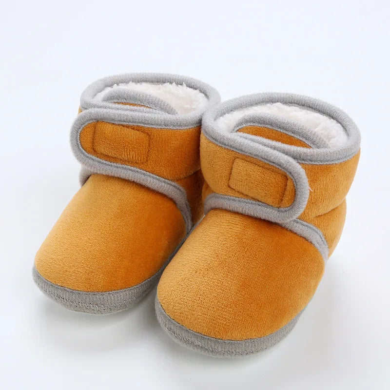 Solid Baby Booties with Pompom