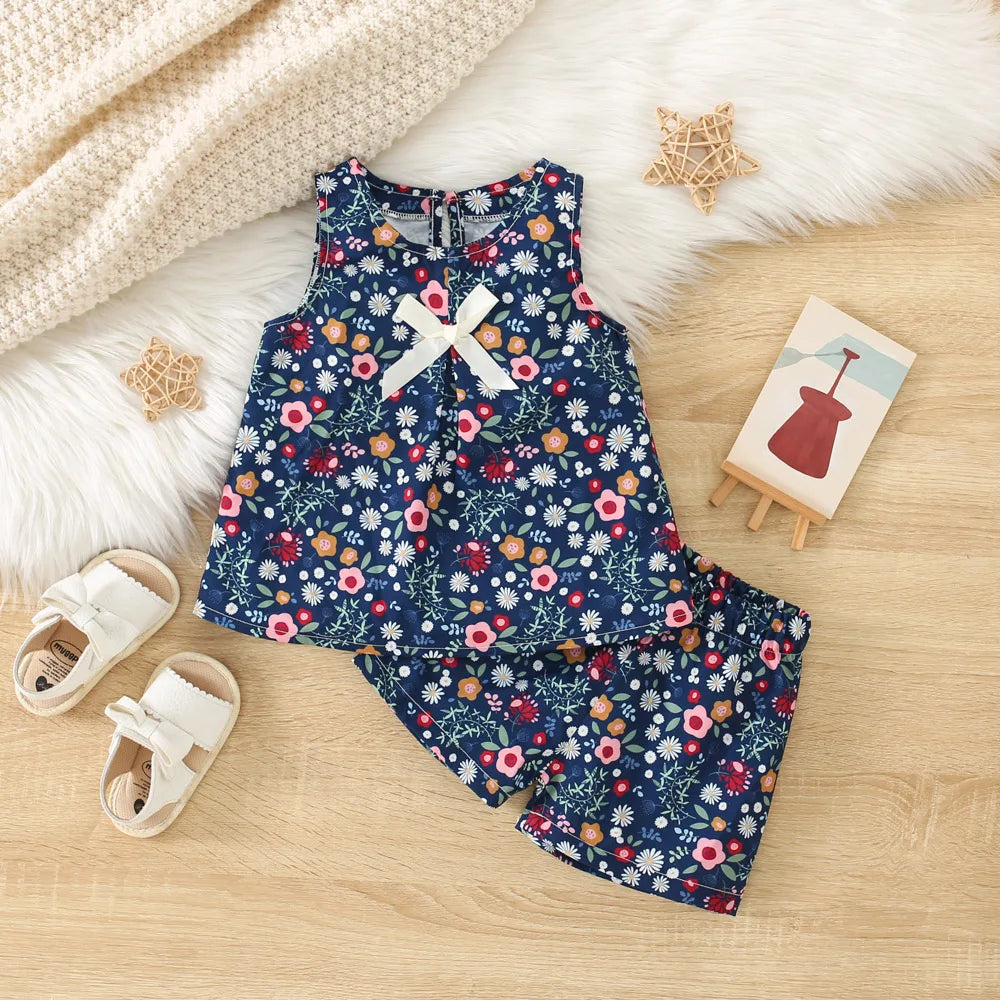 Floral Sleeveless Top & Shorts Set (Girls)