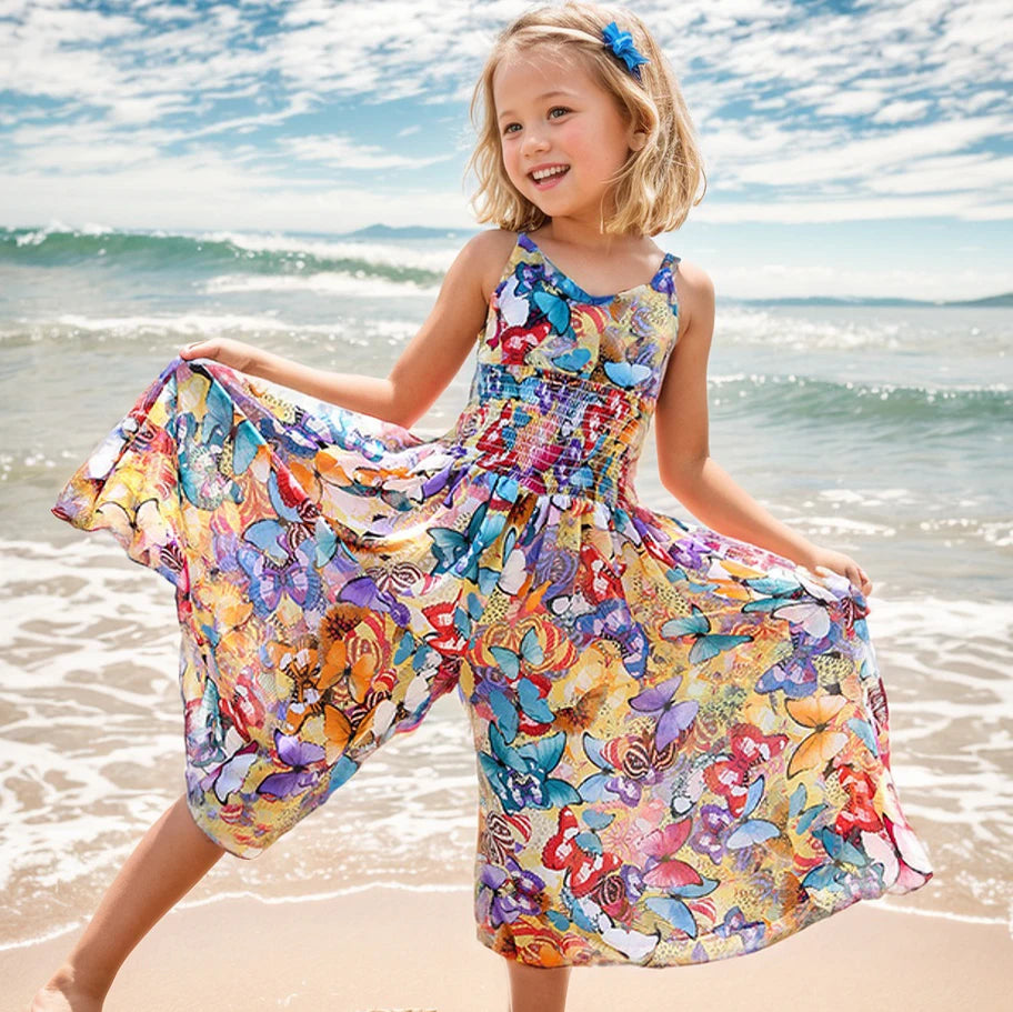 Flower Bohemian Summer Dress for Girls