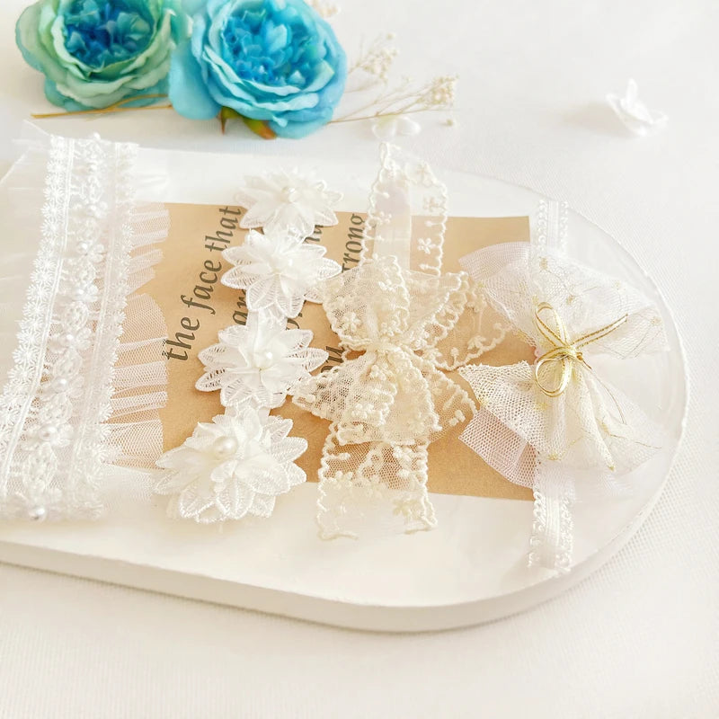 Princess Lace Baby Headband – Bow & Flowers