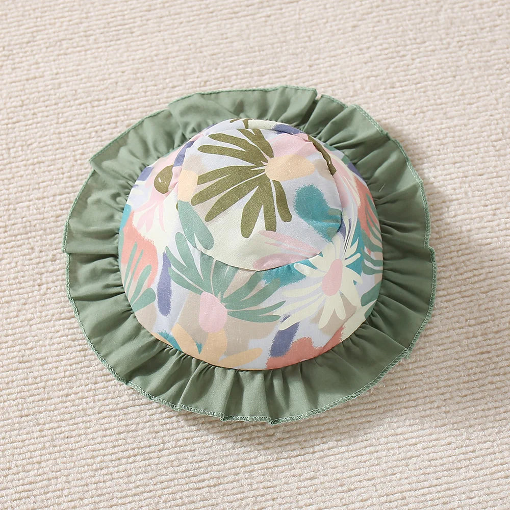 Summer Lace Pleated Dress with Hat (Girls, 0-3 Years)