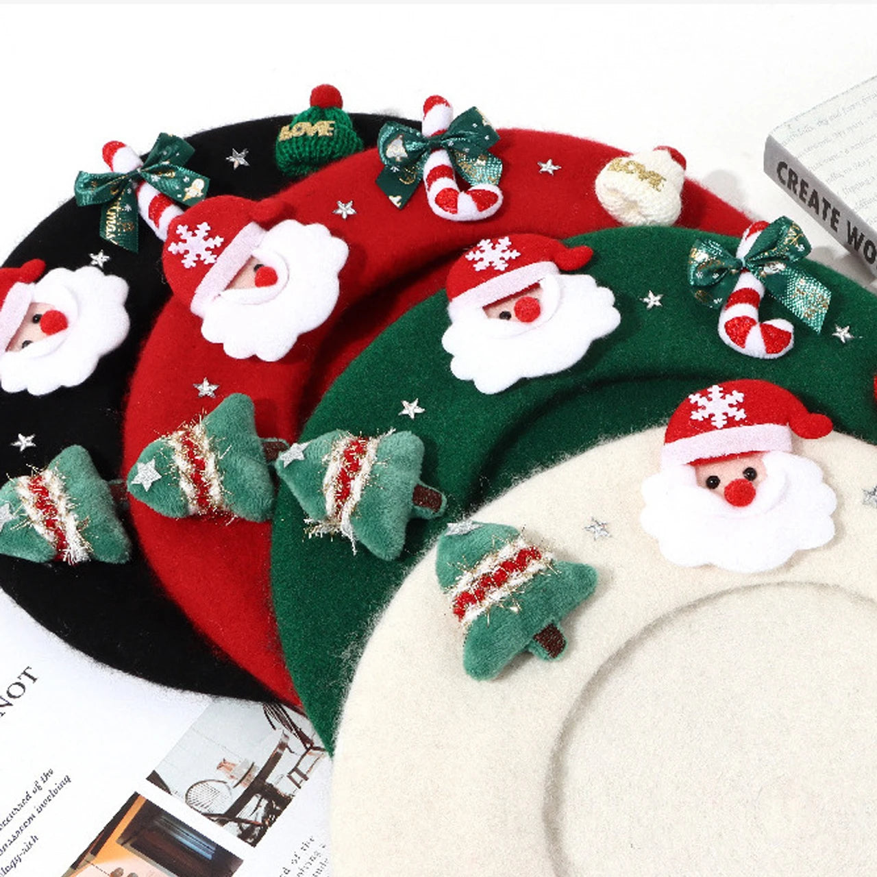 Kids Santa Beret – Winter Woolen Cap