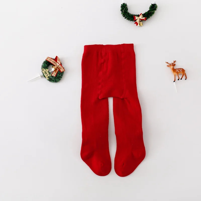 Christmas Cotton Baby Tights for Girls