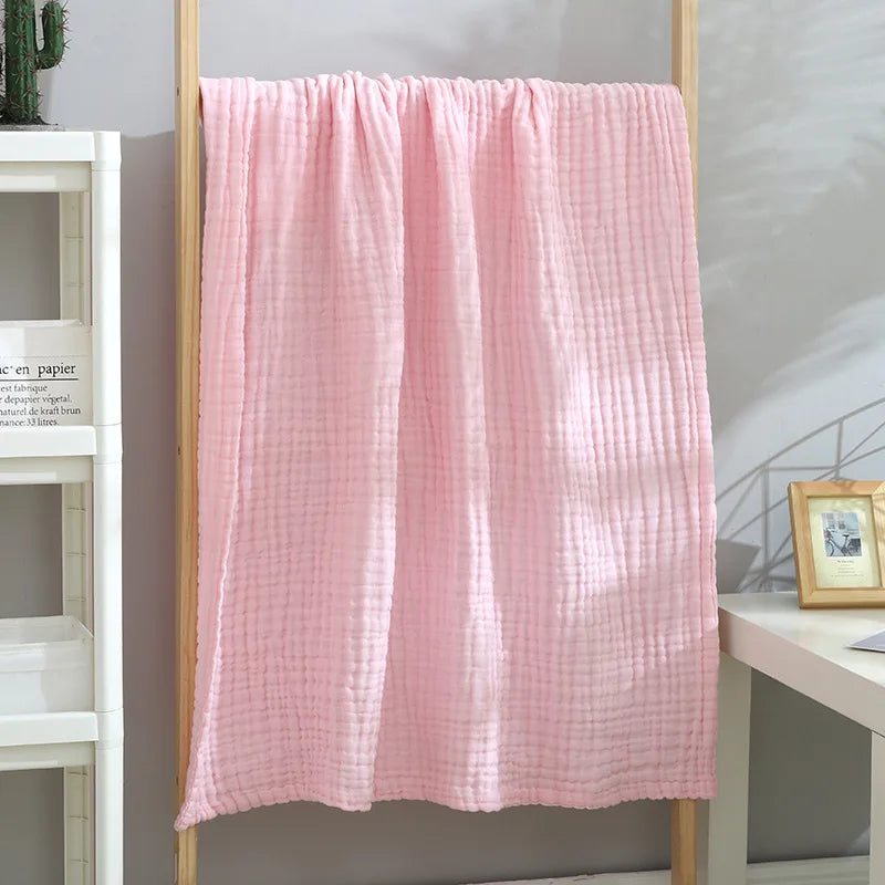 MOMSTAG 6-Layer Gauze Cotton Baby Bath Towel & Washcloth Set