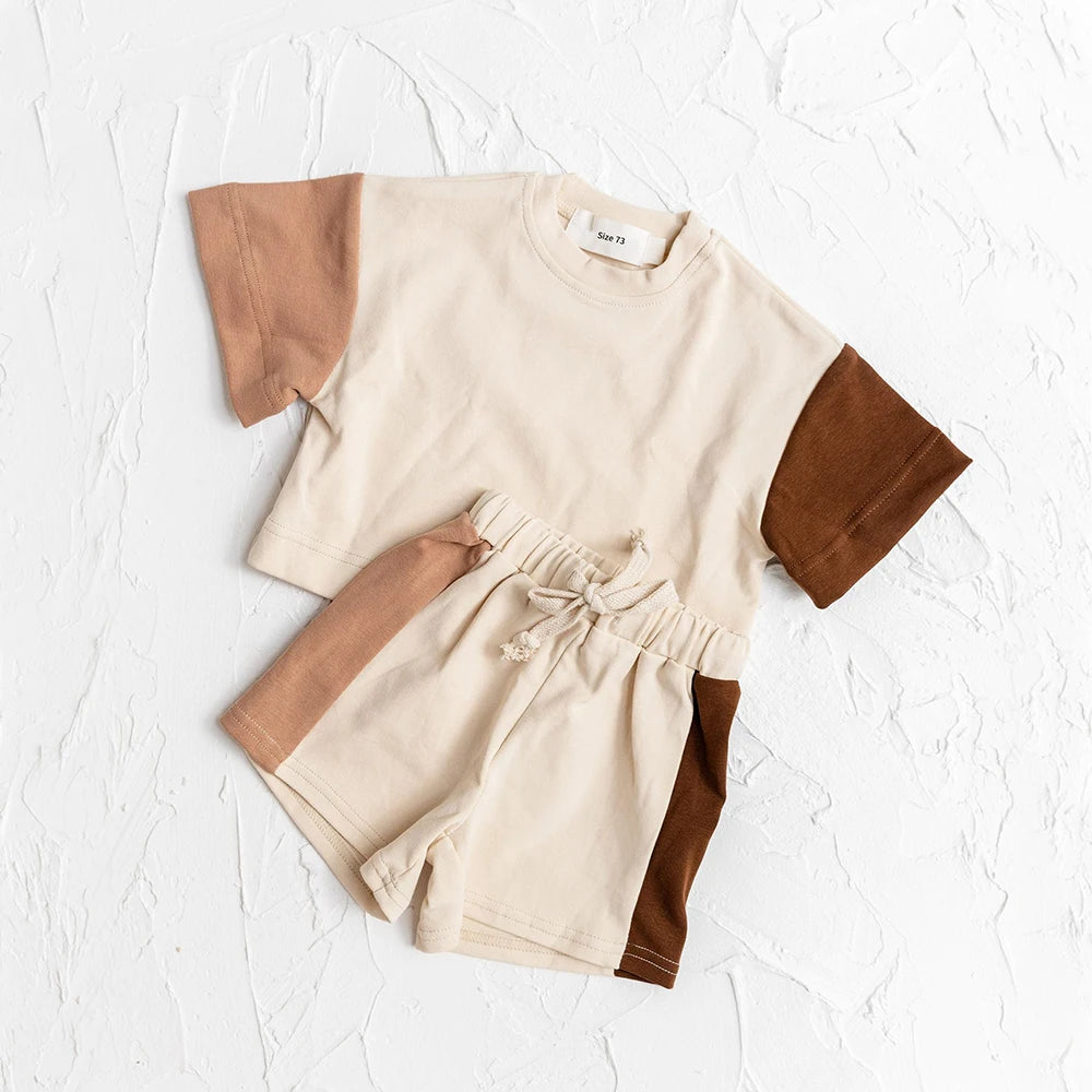 MOMSTAG Summer Cotton T-Shirt & Shorts Set