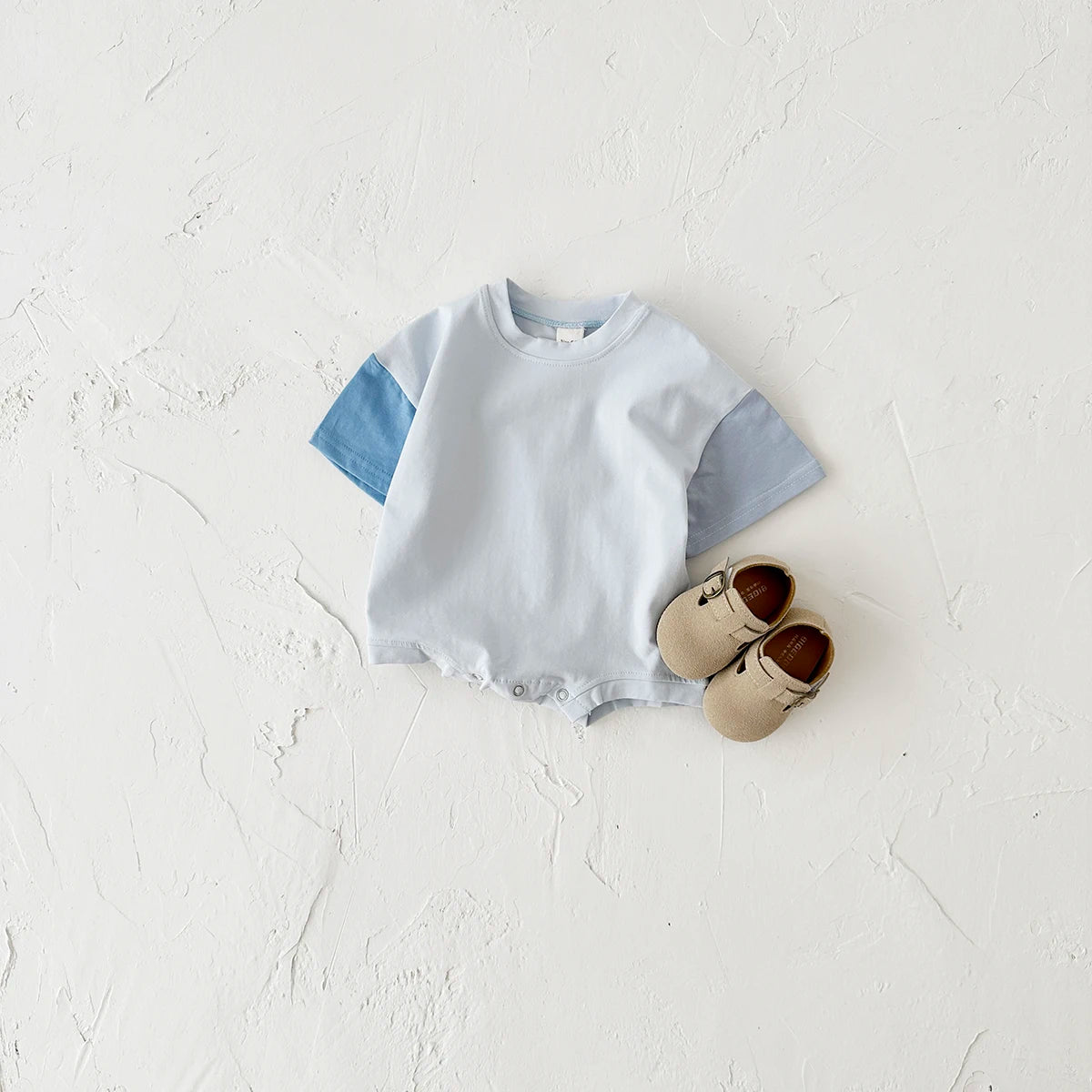 Solid Color T-Shirt & Elastic Waist Pants for Boys & Girls, Toddler Clothes