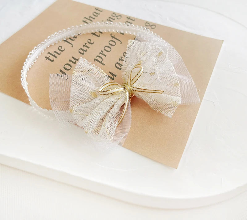 Princess Lace Baby Headband – Bow & Flowers