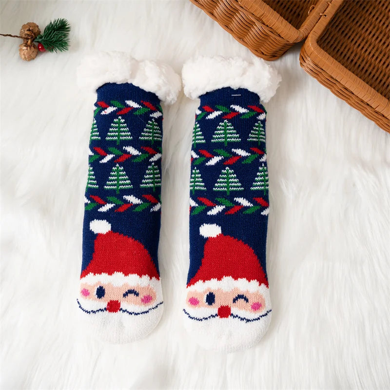 Kids Winter Cartoon Christmas Warm Socks
