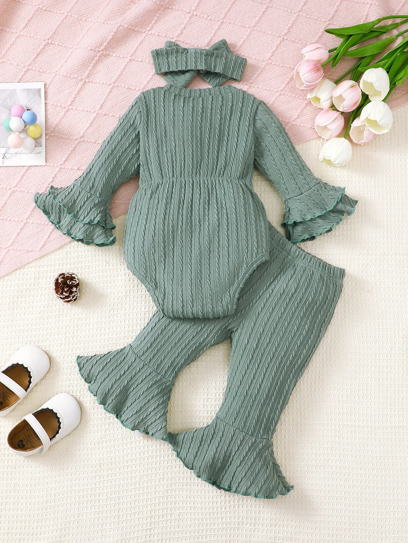 Baby Retro Christmas Jumpsuit Set