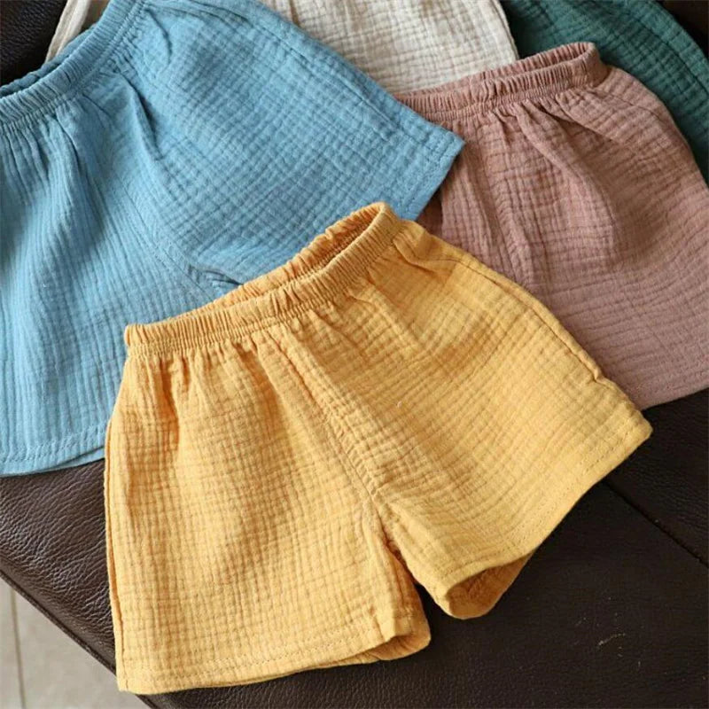 MOMSTAG Cotton Linen Kids' Shorts