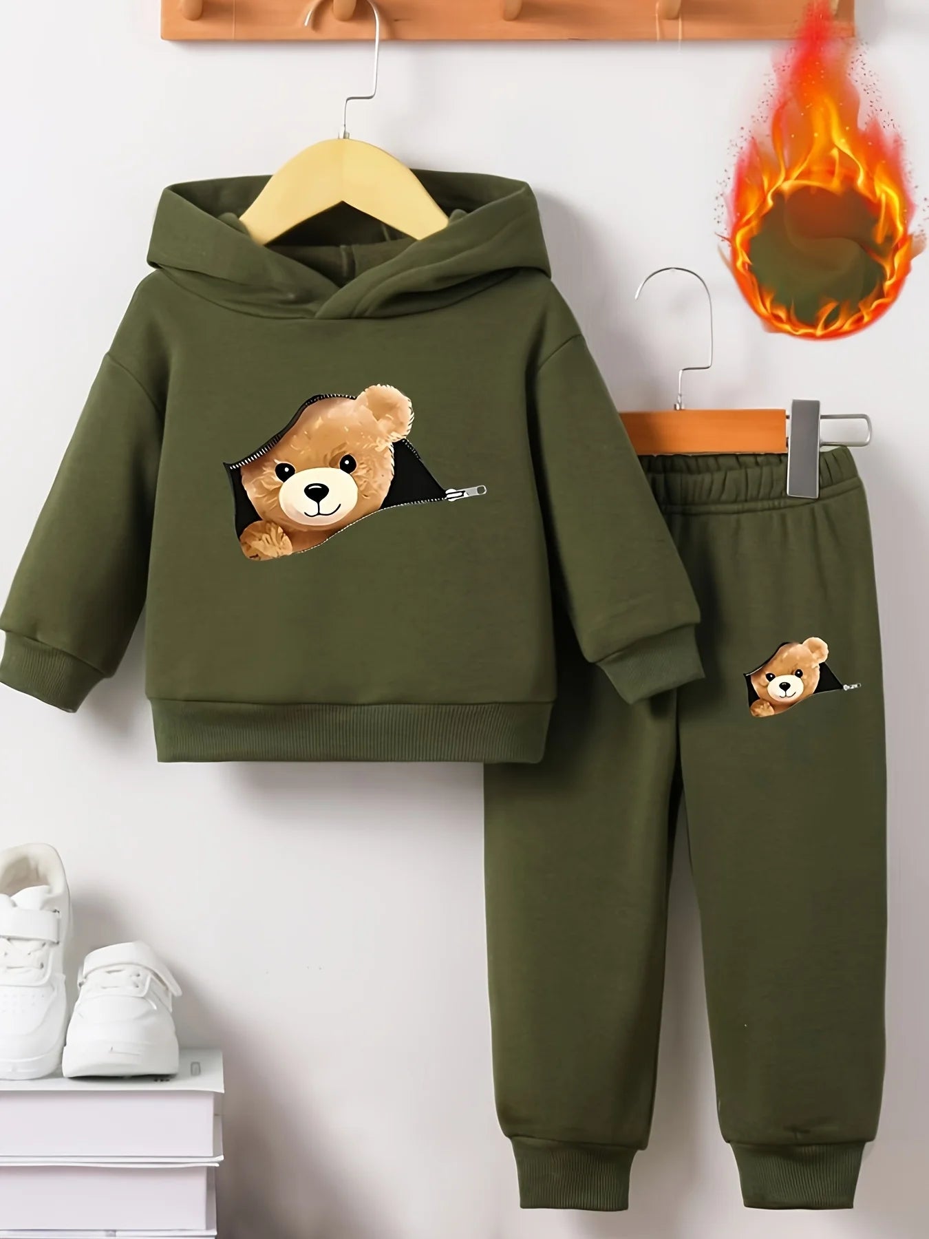 Baby Boy Fleece Hoodie & Pants Set