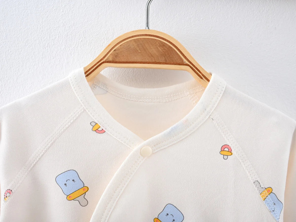 MOMSTAG Unisex Newborn Cotton Jumpsuit - Cartoon Butterfly Print