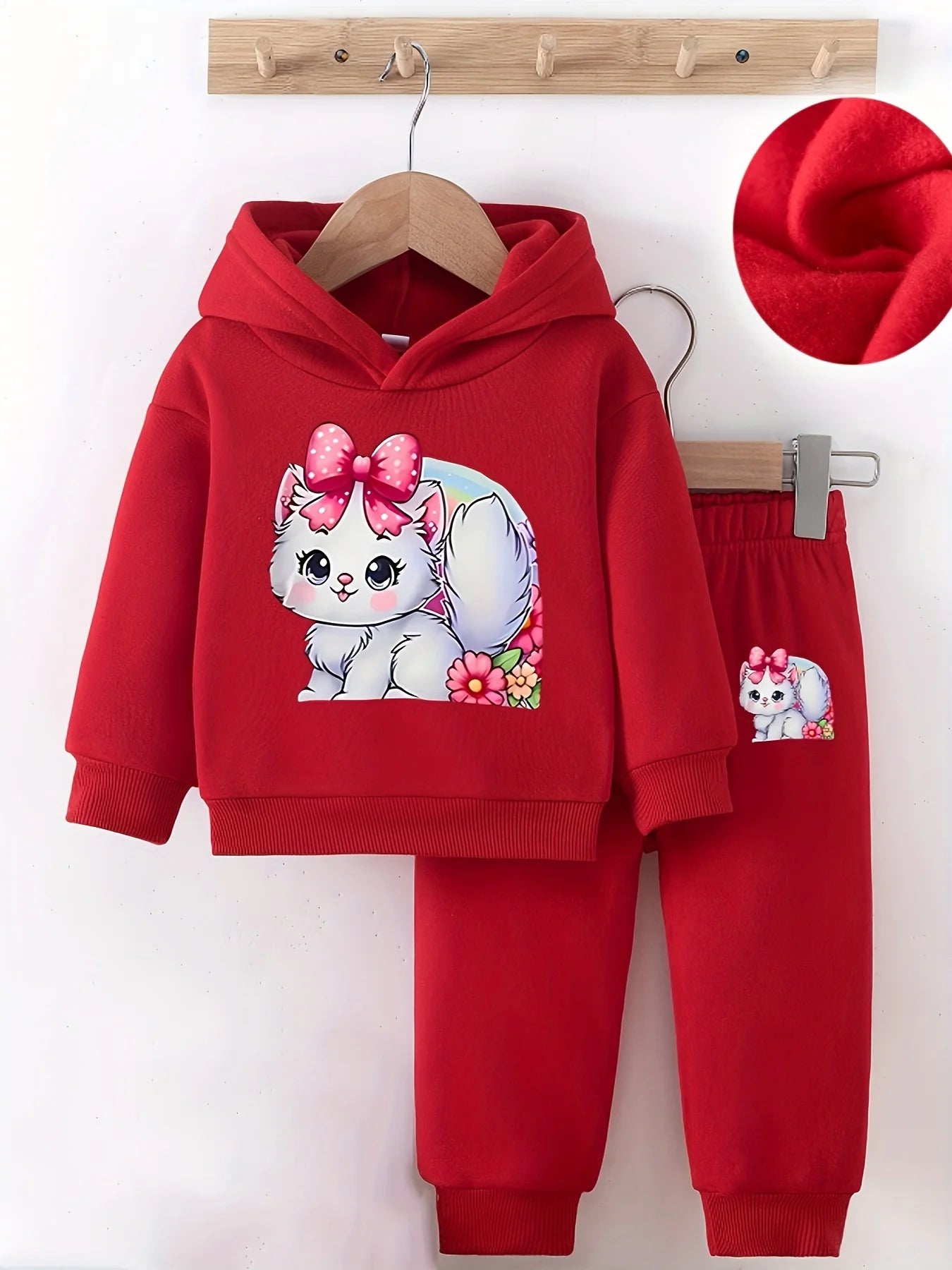 Baby Girl Kitten Hoodie Set