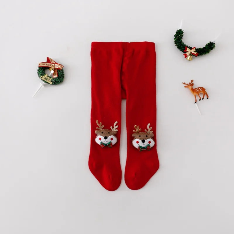 Christmas Cotton Baby Tights for Girls