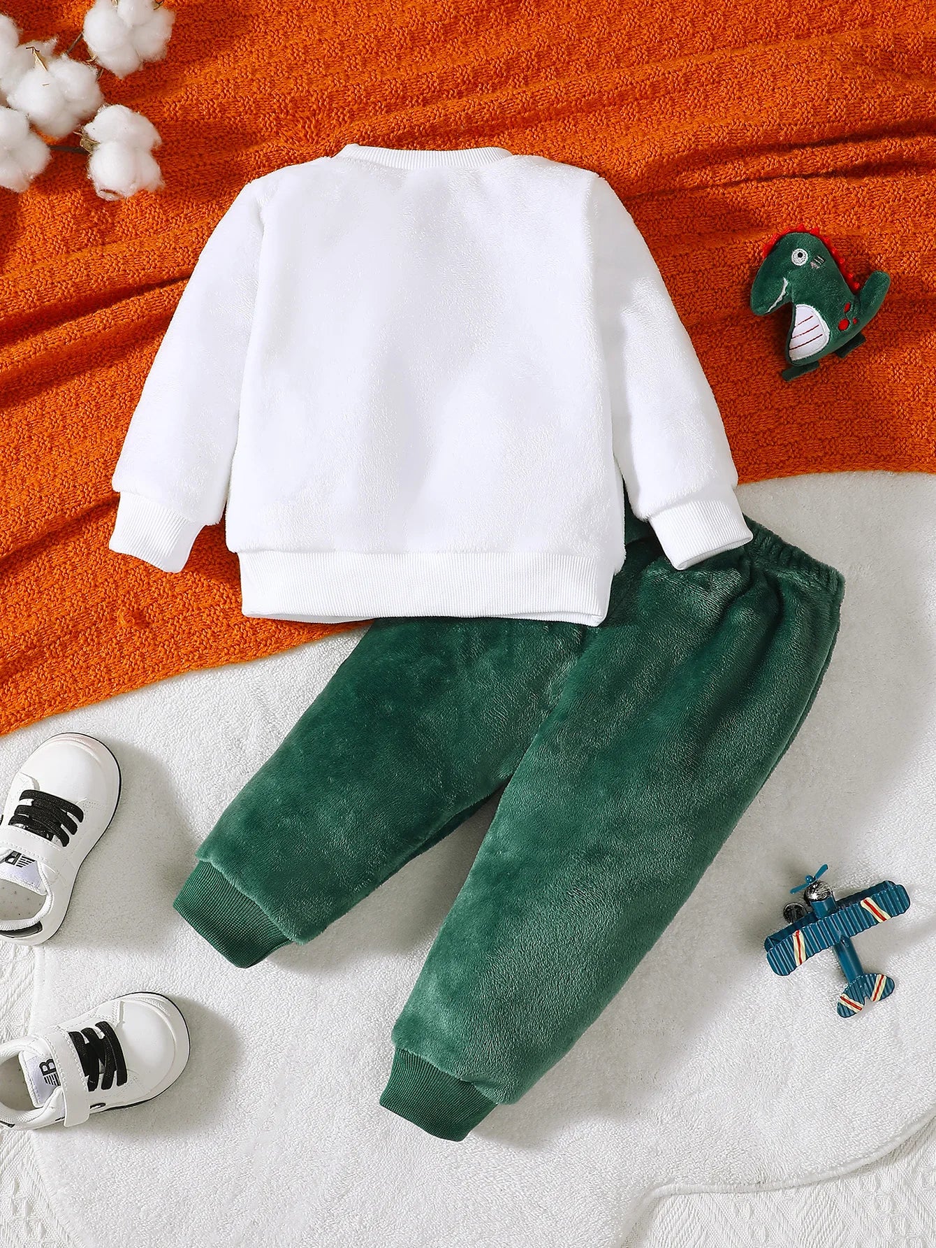 Baby Boy Dinosaur Winter Hoodie Set