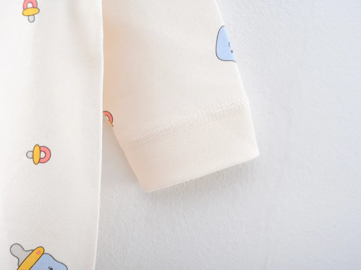 MOMSTAG Unisex Newborn Cotton Jumpsuit - Cartoon Butterfly Print