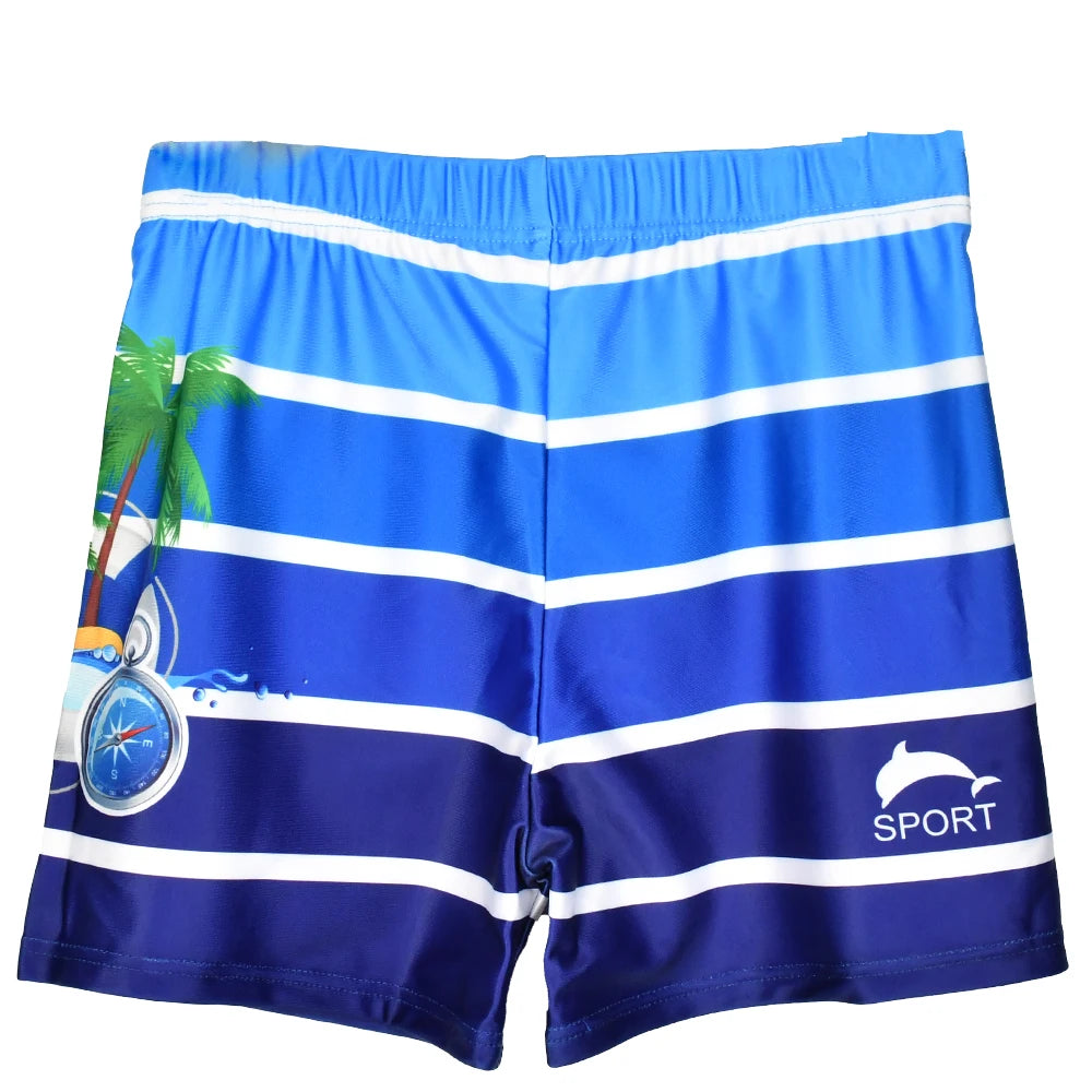 Quick-Dry Shorts with Dinosaur & Shark Prints