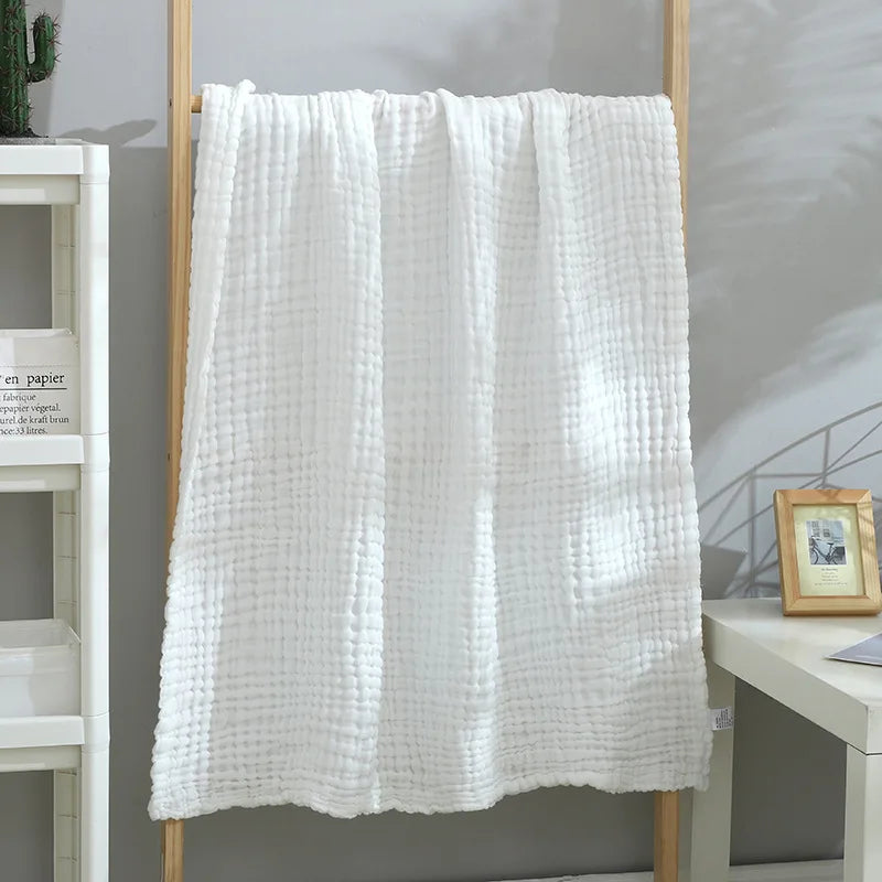 MOMSTAG 6-Layer Gauze Cotton Baby Bath Towel & Washcloth Set