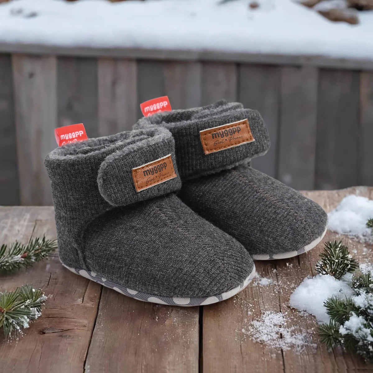 Fleece Grip Baby Booties