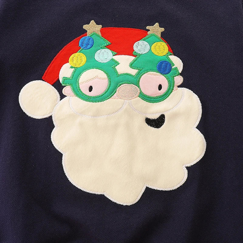 Santa Claus Sweatshirt for Boys – Cotton Pullover