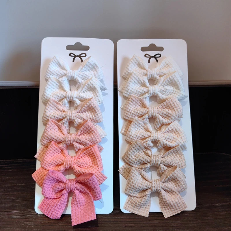 MOMSTAG 6-Piece Soft Cotton Bow Hairpin Set