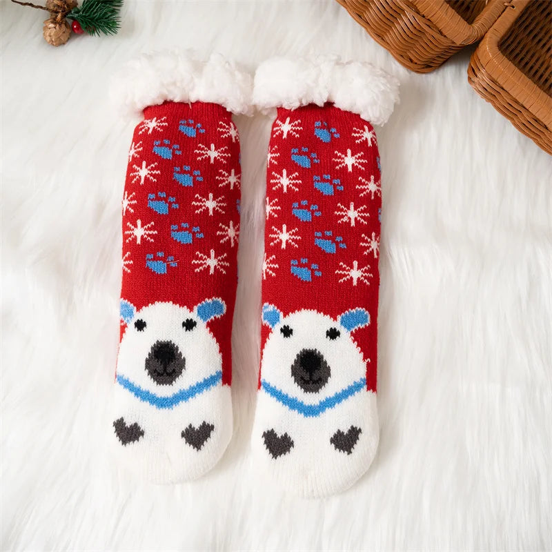 Kids Winter Cartoon Christmas Warm Socks