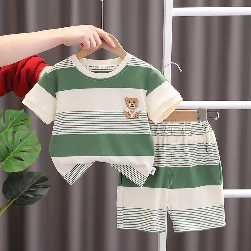 Bear Stripe Summer Set