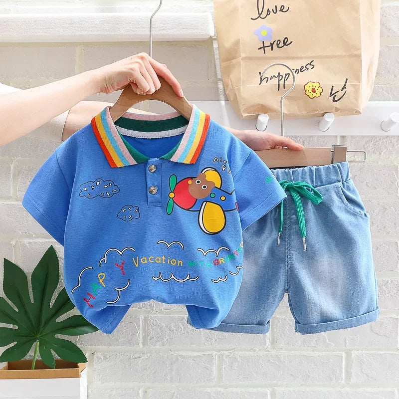 MOMSTAG Summer Baby T-Shirt & Shorts Set