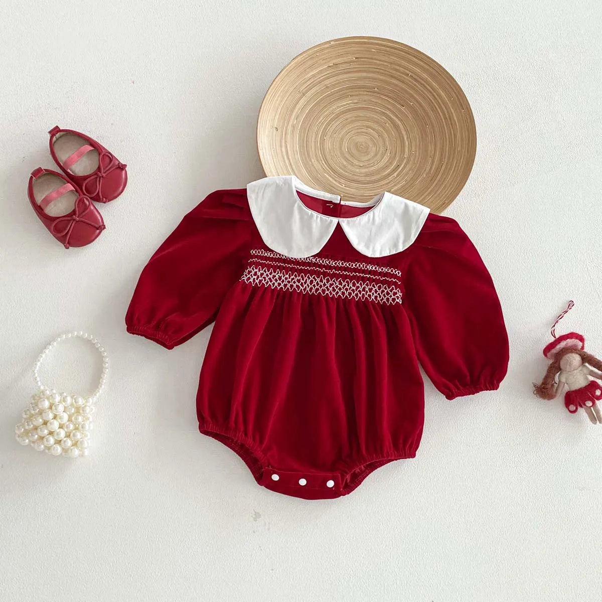 Doll Elegant Holiday Romper Girls