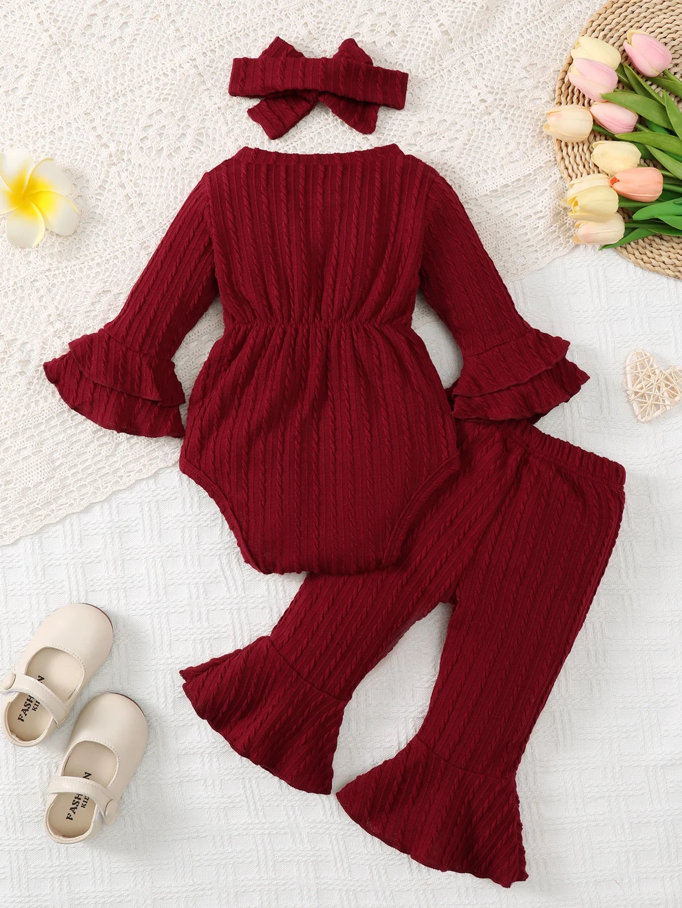 Baby Retro Christmas Jumpsuit Set